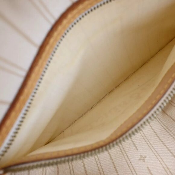 LOUIS VUITTON Neverfull PM Shoulder Tote Bag Damier Azur Leather - Picture 10 of 16